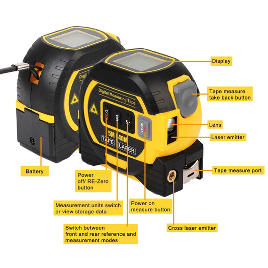 3-in-1 Laser Measure Tape