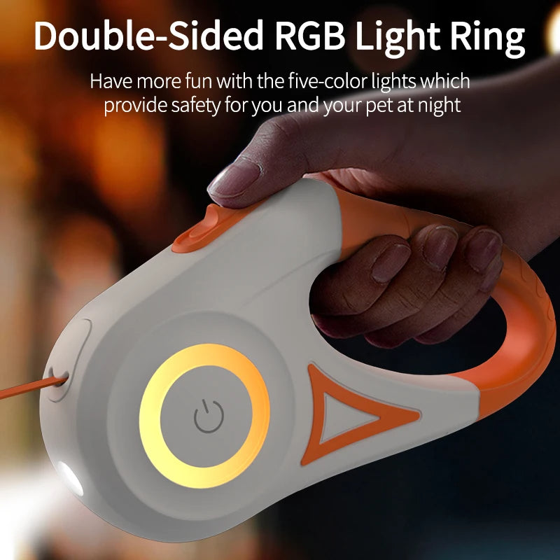 Automatic Retractable Luminous Dog Leash