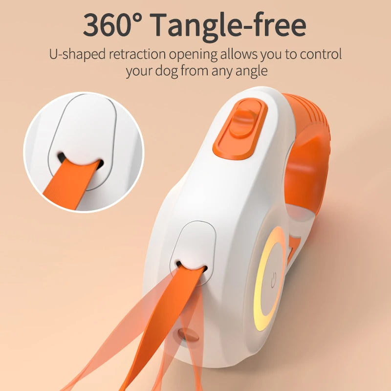 Automatic Retractable Luminous Dog Leash
