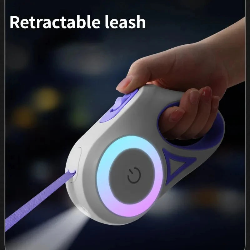 Automatic Retractable Luminous Dog Leash